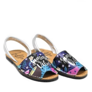Sandale din piele naturala, AVARCA SUMMER VIBES Black