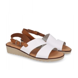 Sandale din piele naturala FOX White