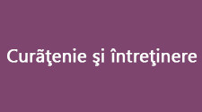 Curatenie si intretinere