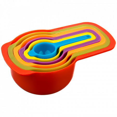 Set 6 cupe masurare, multicolor, pliabile