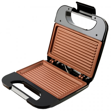 Sandwich maker awwaline 6079, 750 W, placi antiadezive fixe tip grill din teflon
