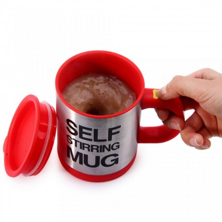 Cana cu amestecare automata, Self Stirring Mug, ideala pentru ness, ciocolata calda