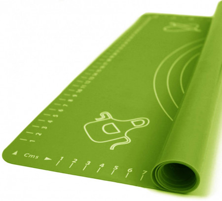 Covoras din silicon alimentar, 65 x 45 cm, awwaline®, VERDE, rezistent la temperaturi ridicate, ideal pentru framantat aluat