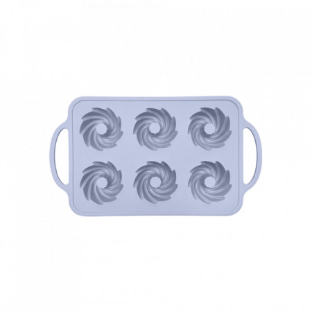 Forma copt 6 prajituri, awwaline®, gri, silicon, manere intarite, ideala pentru briose