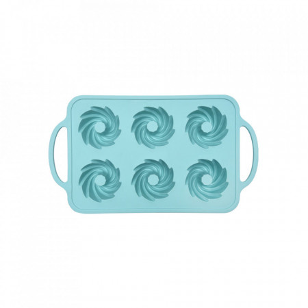 Forma copt 6 prajituri, awwaline®, turcoaz, silicon, manere intarite, ideala pentru briose