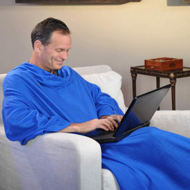 Patura cu maneci, Snuggie, moale si calduroasa, tip fleece, unisex, marime universala