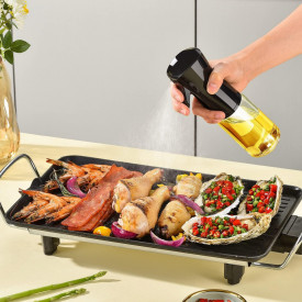 Sticla cu Pulverizator pentru Ulei sau Otet, awwaline, neagra, 210ml, Compatibil Diverse Lichide, Calitate si Design Premium