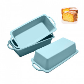 Tava copt silicon, awwaline®, turcoaz, 27 x 14 x 6.5 cm, pentru chec, paine, cozonac, manere intarite