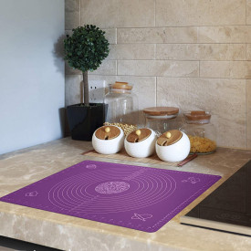 Covoras din silicon alimentar, 50 x 40 cm, awwaline®, MOV, rezistent la temperaturi ridicate, ideal pentru framantat aluat