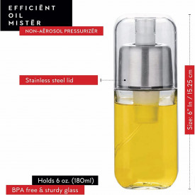 Sticla cu Pulverizator pentru Ulei sau Otet, awwaline, 180ml, Compatibil Diverse Lichide, Calitate si Design Premium
