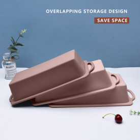 Tava copt silicon, awwaline®, roz, 27 x 14 x 6.5 cm, pentru chec, paine, cozonac, manere intarite