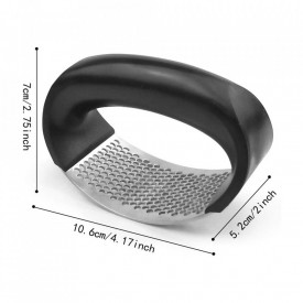 Presa usturoi manuala, awwaline®, neagra, curbata, inox, usor de curatat