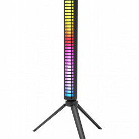 Lampa ambientala LED, awwaline, neagra, smart, RGB, sincronizare muzica, portabila, incarcare USB