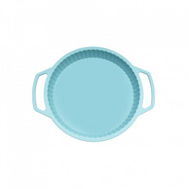 Tava copt rotunda, awwaline®, turcoaz, silicon, manere intarite