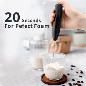 Mixer spuma de lapte, awwaline, negru, ideal pentru cappuccino, caffe latte, ciocolata calda