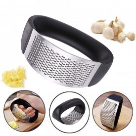 Presa usturoi manuala, awwaline®, neagra, curbata, inox, usor de curatat