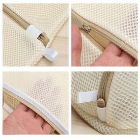 Set 2 saci pentru spalare haine, awwaline®, bej, ideali pentru haine delicate