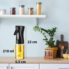 Sticla cu Pulverizator pentru Ulei sau Otet, awwaline, neagra, 210ml, Compatibil Diverse Lichide, Calitate si Design Premium