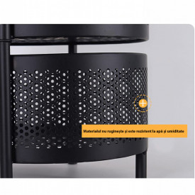 Etajera cu 5 rafturi metalice rotative, awwaline®, multifunctionala cu roti