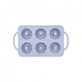Forma copt 6 prajituri, awwaline®, gri, silicon, manere intarite, ideala pentru briose