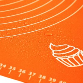Covoras din silicon alimentar, 65 x 45 cm, awwaline®, PORTOCALIU, rezistent la temperaturi ridicate, ideal pentru framantat aluat