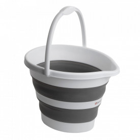 Galeata pliabila din plastic, awwaline, alb/gri