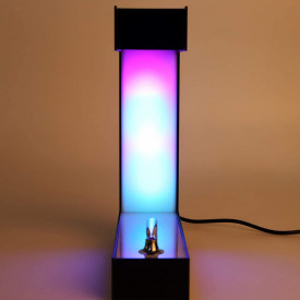 Glob pamantesc magnetic plutitor cu iluminare LED, awwaline, negru, 17.3 cm x 19.5 cm x 5 cm, prevazut cu pix cromat si suport
