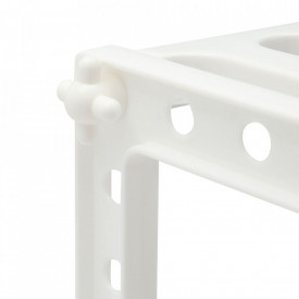 Raft orgnizator extensibil cu 2 etaje, awwaline, alb, 38-70 x 26 x 38 cm, ideal pentru spatiul de sub chiuveta