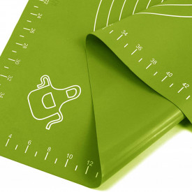Covoras din silicon alimentar, 50 x 40 cm, awwaline®, VERDE, rezistent la temperaturi ridicate, ideal pentru framantat aluat