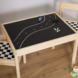 Tabla scolara sub forma de autocolant pentru scris cu creta, awwaline, neagra, 5 crete, 45 x 200 cm