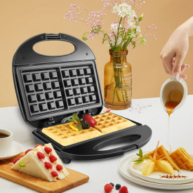 Aparat pentru preparat vafe/gofre, awwaline® 6138, 750W, Placi Neaderente