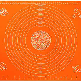 Covoras din silicon alimentar, 50 x 40 cm, awwaline®, PORTOCALIU, rezistent la temperaturi ridicate, ideal pentru framantat aluat