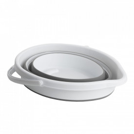 Galeata pliabila din plastic, awwaline, alb/gri