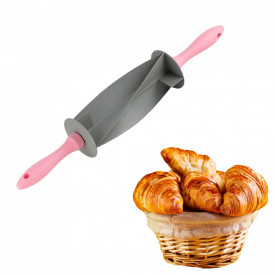 Rola taiat croissante, awwaline, Roz/Gri, lame incrucisate