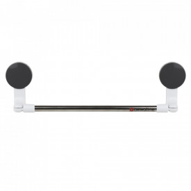 Suport pentru prosoape, awwaline, alb, 34 cm, prindere cu ventuza, permite montarea pe colt