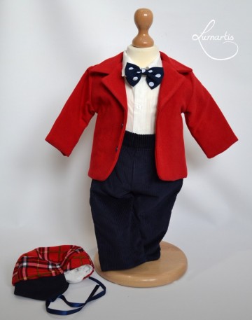 Costum botez - Raiat Roșu (matlasat, sezon rece)