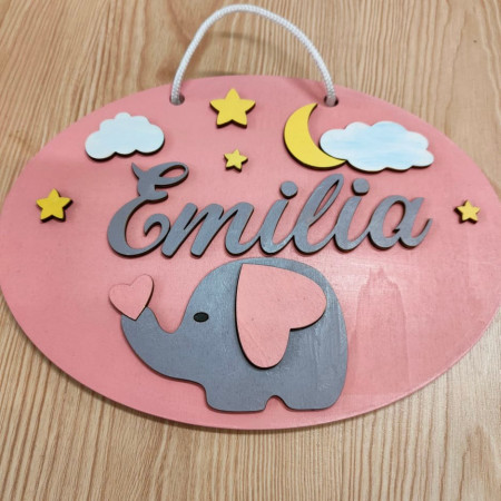 Plăcuță decor- nume copii - 015
