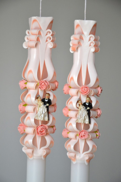 Lumanare de nunta sculptata LN 617 Somon