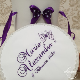 Cutie trusou botez CTB 018 - Fluturaș violet