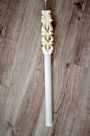 Lumanare de botez LB 702 D3,6 x 60cm Crem