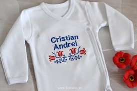 Body brodat cu motiv traditional- B04