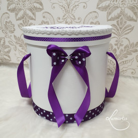 Cutie trusou botez CTB 018 - Fluturaș violet