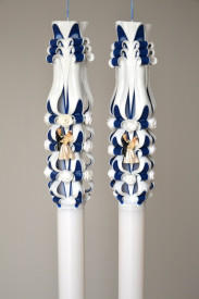 Lumanare de nunta sculptata LN 605 Bleumarin