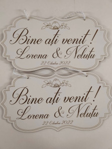 Plăcuța gravată "Bine ați venit"