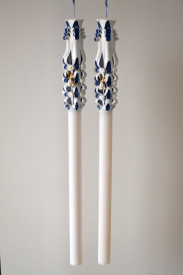 Lumanare de nunta sculptata LN 605 Bleumarin
