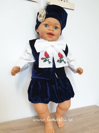 Costum botez „Prinț Louis” - Bleumarin