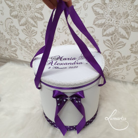 Cutie trusou botez CTB 018 - Fluturaș violet