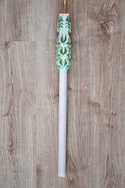 Lumanare de botez LB 712 D3,6 x 60 cm Verde