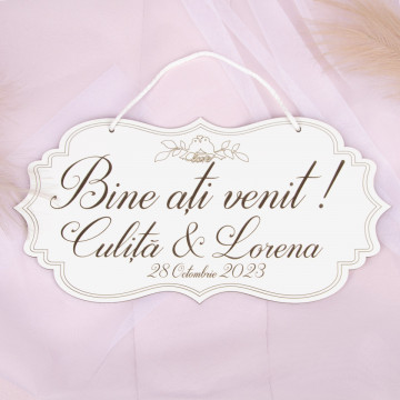 Plăcuța gravată "Bine ați venit"