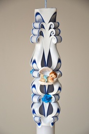Lumanare de botez LB 708 D 3,6 cm x 60 cm Bleumarin